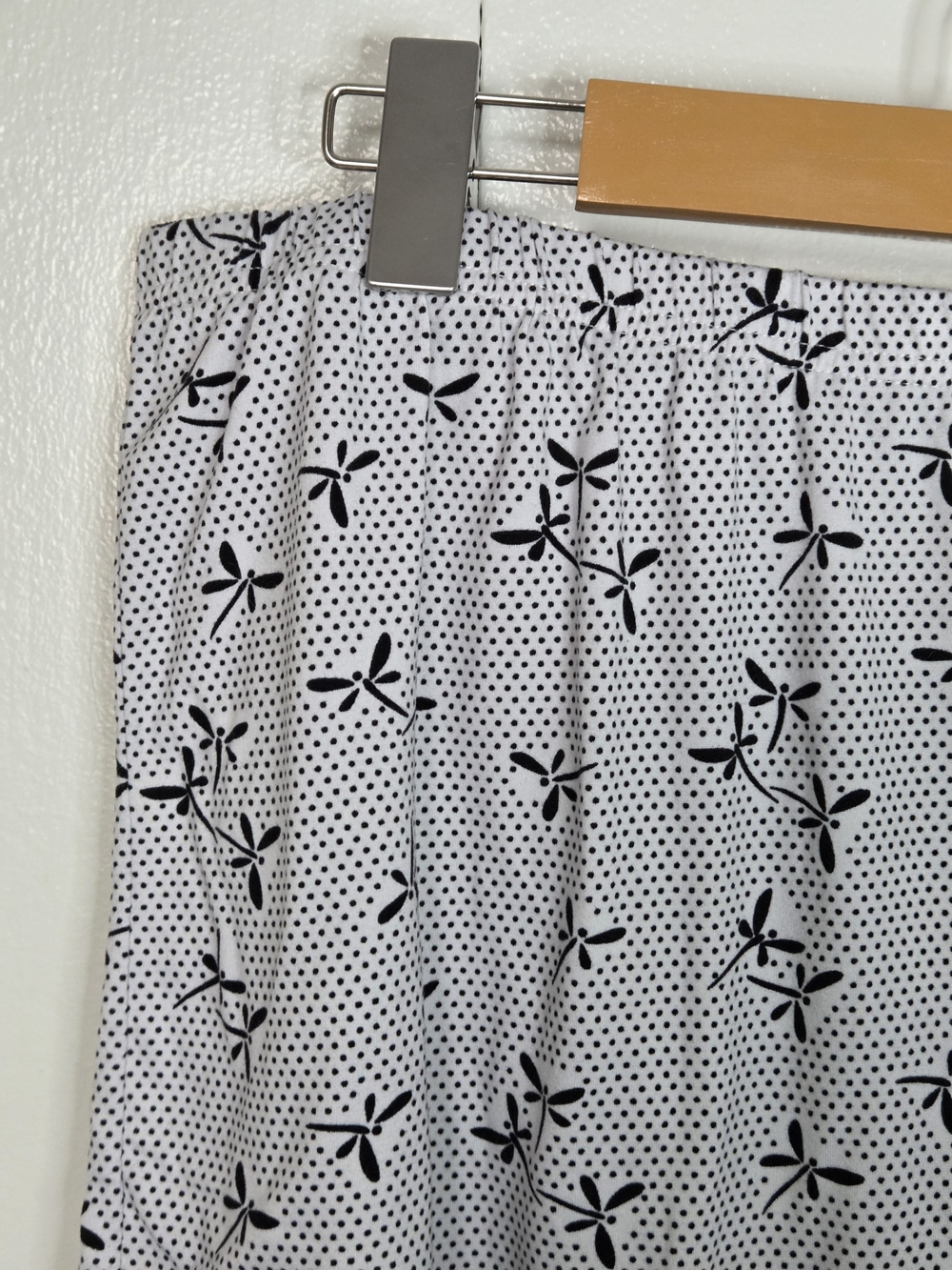 George Women's 3X Sleepwear Shorts White with Dragonfly Pattern Plus Size